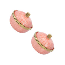 2Pcs Heat-Resistant Ceramic Soup Bowl Pink Decorative Dessert Bowls