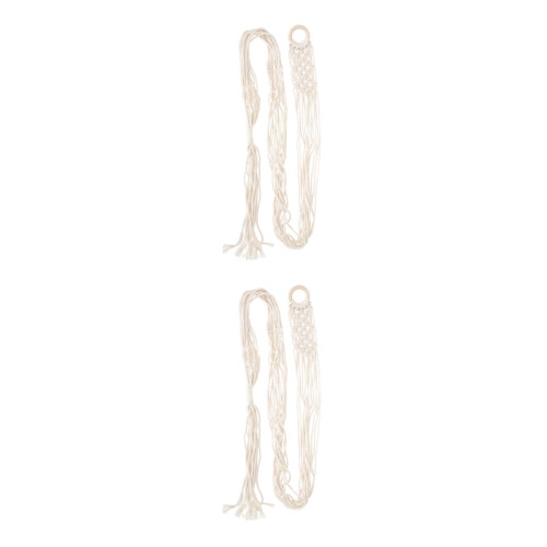 2Pcs Cotton Guitar Net Strap Durable White Guitar Belt for Home Use