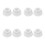 8Pcs Pool Ladder Plugs White Rubber Stoppers Non-Slip Replacement Caps 1