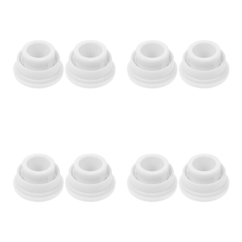 8Pcs Pool Ladder Plugs White Rubber Stoppers Non-Slip Replacement Caps