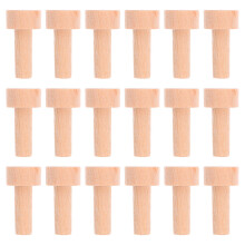 30Pcs Compact Khaki Wooden Dowels for Crafting and Furniture Support