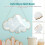 1Pc Silver Acrylic Mirror Cloud Shape Self Adhesive Safe Kids Mirror 5