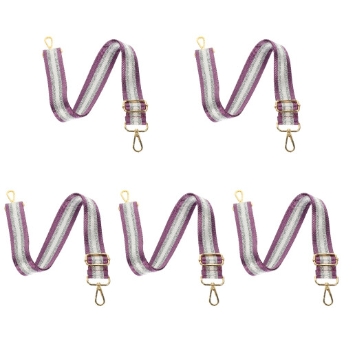5Pcs Durable Purple Bag Strap Replacement DIY Wide Strap for Handbags
