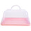 2Pcs Clear Pink Cake Carrier Cake Storage Box with Handle for Bakery 1