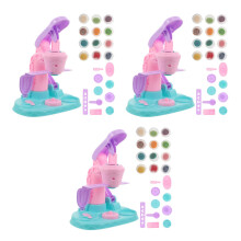 3Sets Ice Cream Playset Multi-Color DIY Clay Kit for Kids Pretend Play