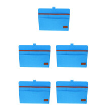 5Pcs Sky-Blue Hanging Bedside Organizer Felt Storage Bag for Sundries