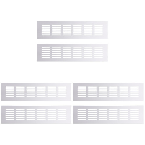 6Pcs Silver Rectangular Air Vent Mesh for Shoe Cabinet and Wardrobe