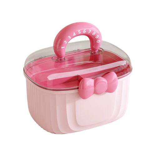 Clear Double-Layer Jewelry Box for Women with Handle