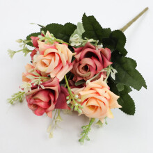 Künstliche Rosen aus Seide mit Stielen zum Valentinstag – Künstlicher Rosenstrauß für Hochzeiten, Jahrestage, Heimdekoration, Tischdekoration