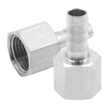 2 stuks roestvrijstalen slangtule, 1/2" naar 3/8" FNPT luchtslangtule-aansluitingen, roestvrijstalen buisfittingen voor lucht, brandstof, gas en water