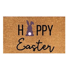 Zerbino di benvenuto pasquale per ingresso esterno - Buona Pasqua, antiscivolo, in poliestere.