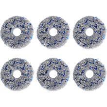 Juego de 6 almohadillas lavables para fregar el robot T20MAX X1; almohadillas de limpieza de repuesto reutilizables.