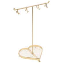 Heart-shaped iron jewelry display stand for necklaces and