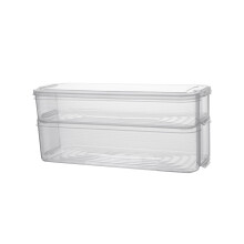 Caja para conservar alimentos frescos en el refrigerador y organizador de almacenamiento de cocina: recipiente hermético para huevos, granos,
