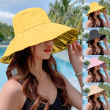 Chapeau de pĂŞcheur pliable pour femme, en polyester, 55-58 cm