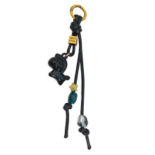 Porte-clés unique pour sac et téléphone, orné de perles rétro représentant un cheval, cordon robuste et durable, pendentif fait main.