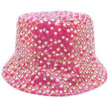Cappello a secchiello con paillettes, cappello da spiaggia/da sole, pieghevole, da pesca, accessorio estivo per la testa, ideale per viaggi