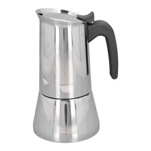 Bærbar 2/4-kops kaffemaskine Rustfri stålkonstruktion Velegnet til alle komfurer Ideel til rejser Camping