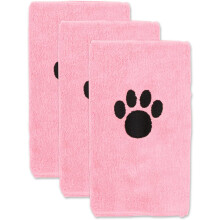 Pet Grooming, Embroidered Microfiber Towel Drying Collection, 15x30
