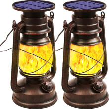 Lanterna solare da esterno, luce danzante effetto fiamma, compatibile con patio, giardino, cortile, vialetto e veranda.