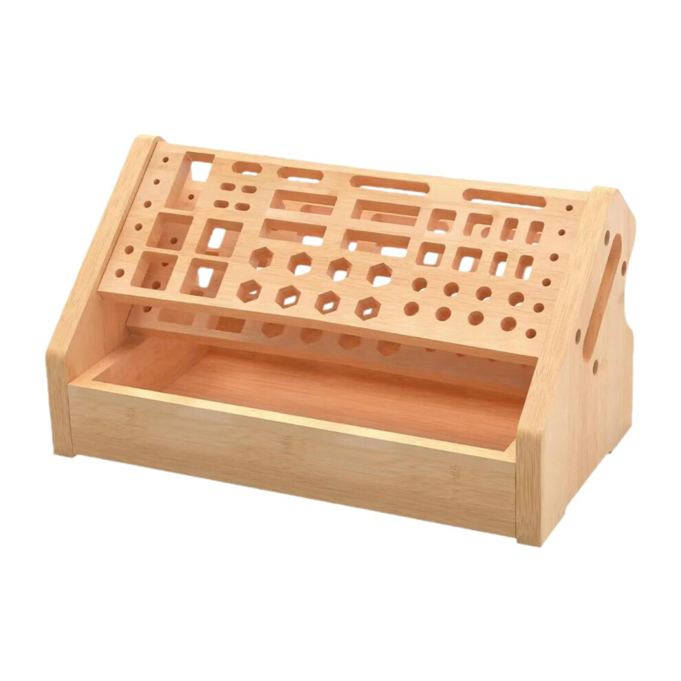 Wood Screwdriver Holder Organizer Rack 5 Slot 974856956852