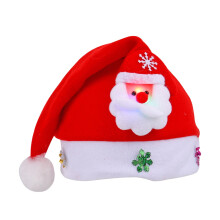 Christmas Hats for Adult - Light Up Santa Hat Unisex - Comfort Xmas Hat for Holiday Parties