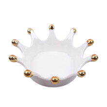 Jewelry Ring Holder Earring Stand Space Saving Creative Ornament Pottery Crown
