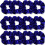 Στικς μαλλιών Royal Blue, μαλακά στικ μαλλιών, μονόχρωμα χοντρά λάστιχα, αξεσουάρ 1