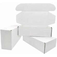 Small White Box 7 x 5 x 2 Inch Recyclable Corrugated Gift Mailers Storage Business Packaging Shipping Boxes 50 Pack