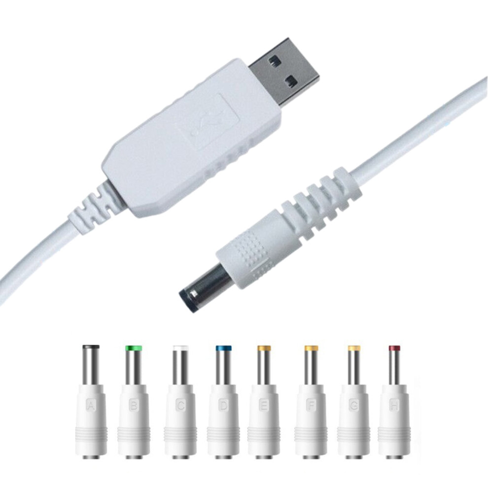 Usb 5V To Dc9v12v Power Cable For Scanners Routers Cameras Power With 8Pcs Charging Plugs 9551475137285
