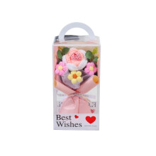 Ramo de rosas de ganchillo Getwinhousehold: arreglo floral de imitación realista para el hogar, bodas, Navidad, profesores, mamás – Compatible