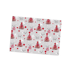 Christmas Theme Gift Wrapping Paper Decoration, Handmade DIY Gift Box Wrap Paper Printed With Xmas Tree Deer And Snowflake Party Supplies