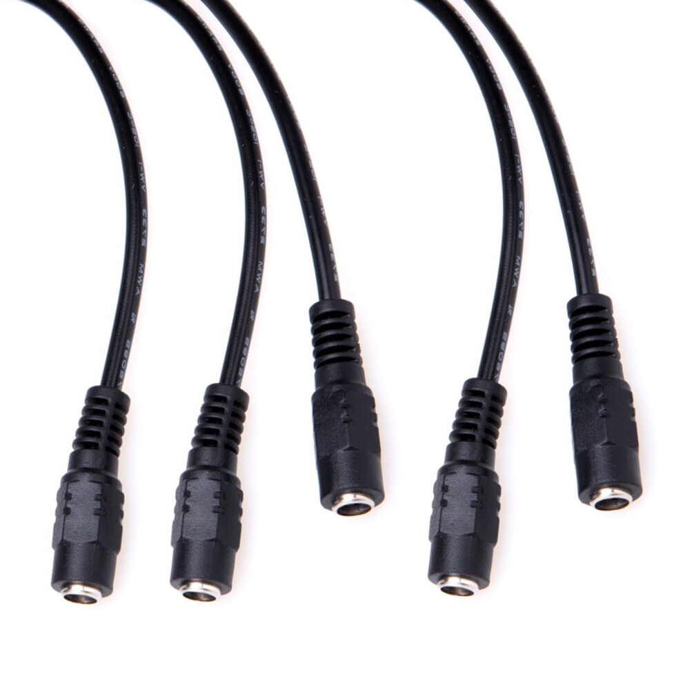 Female Dc5521mm Power Adapter Plugs Power Supply Cord With 5.5X2.1mm Female Socket, Easy Polarity Identification 9551475137087