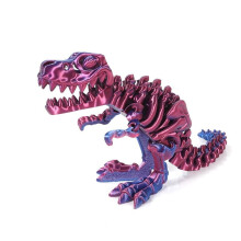 1PC Purple 22cm 3D printed dinosaur with fully articulated joints allowing for free movement