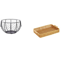 Eggs Wire Storage Basket Iron Woven Fruit Baskets Snack Serving Bowl Fruit Basket Bread Plate for Kitchen Countertop Bathroom Vegetables Desktop