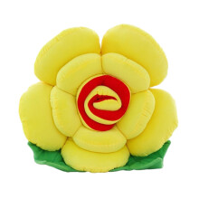 Rose Flower Shaped Pillow Cute Floral Cushion Decorative Sofa Pillow Valentine's Day Gift for Home Living Room Bedroom ( Yellow )