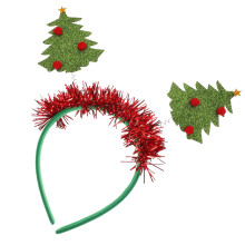 2 piezas de tocados navideños para mujer, accesorios para el cabello de tela verde, accesorio para fiestas, cosplay