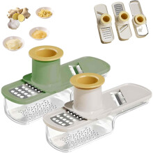 Mini Garlic Slicer, Multifunctional Garlic Grinder, Vegetable Cutter with Container, For Easy Slicing and Grinding, Suitable for kitchen