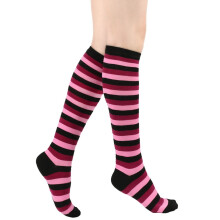 Knee Length Socks for Women and Men Colorful Striped Elastic Long Tube Stockings for Daily Wear or Cosplay Party Costume