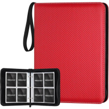 4-pocket transaction card holder, high-quality 400 double-sided pocket PU card collection holder, photo album folder