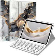 Keyboard Case compatible with iPad Air 11-inch M3 (2025)/M2 (2024), iPad Air 5th/4th Gen – Soft TPU Cover + Magnetic Detachable Bluetooth Keyboard,