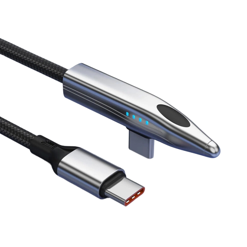 Rapid 240W Fast Charging Cable 90 Degree Bend Wide Compatibility For Multiple Electronics Alloy Cord 9340959225347