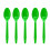 Conjunto de talheres descartáveis com tema do Dia de São Patrício - 16 cm (6,3 polegadas), cor verde, para festas temáticas (garfo, 10 1