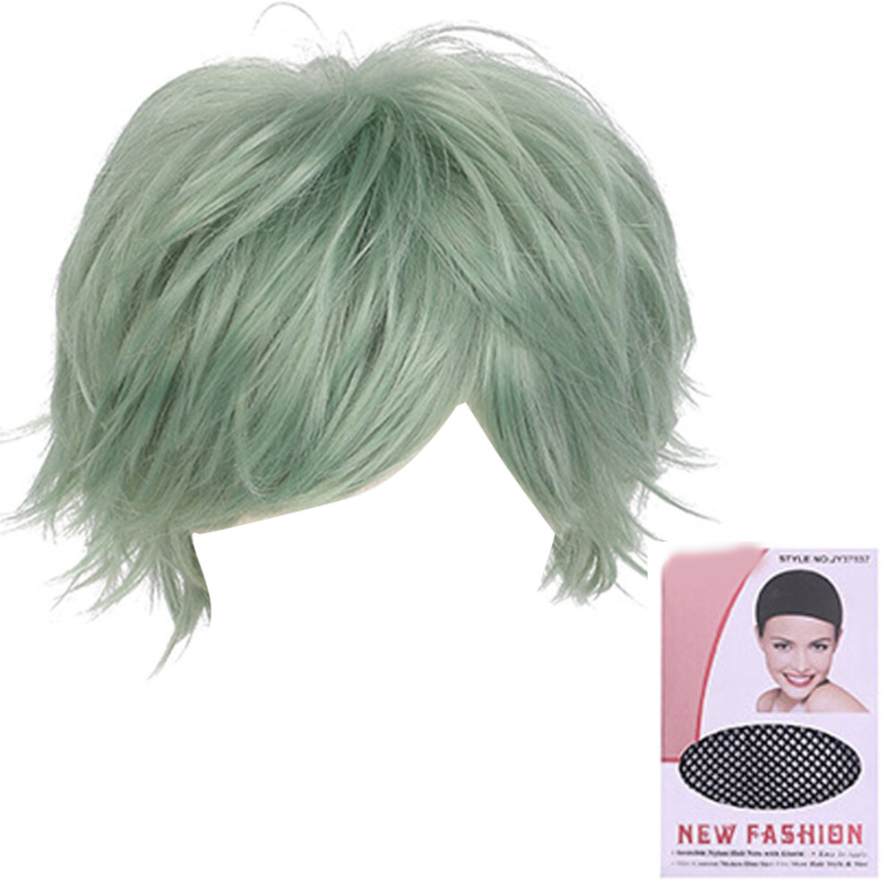 Short Hair Wig Full Head Toupee for Halloween Cosplay