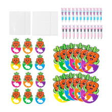 Easter Candy Carrot Cookies w/ Rabbit Pen & Card – Self-Sealing, Perfect for Kids & Adults, Party Decor – Compatible with Easter Events