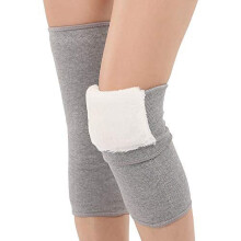 Kniewarmers voor dames en heren, thermische beenmouwen met gewrichtsondersteuning voor artritis, tendinitis en fietsen – Grijs, Maat M
