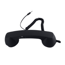 Retro Handset for Smartphones Vintage Style 3.5mm Jack Wired Phone Receiver Noise Reduction, Comfortable Grip, Red