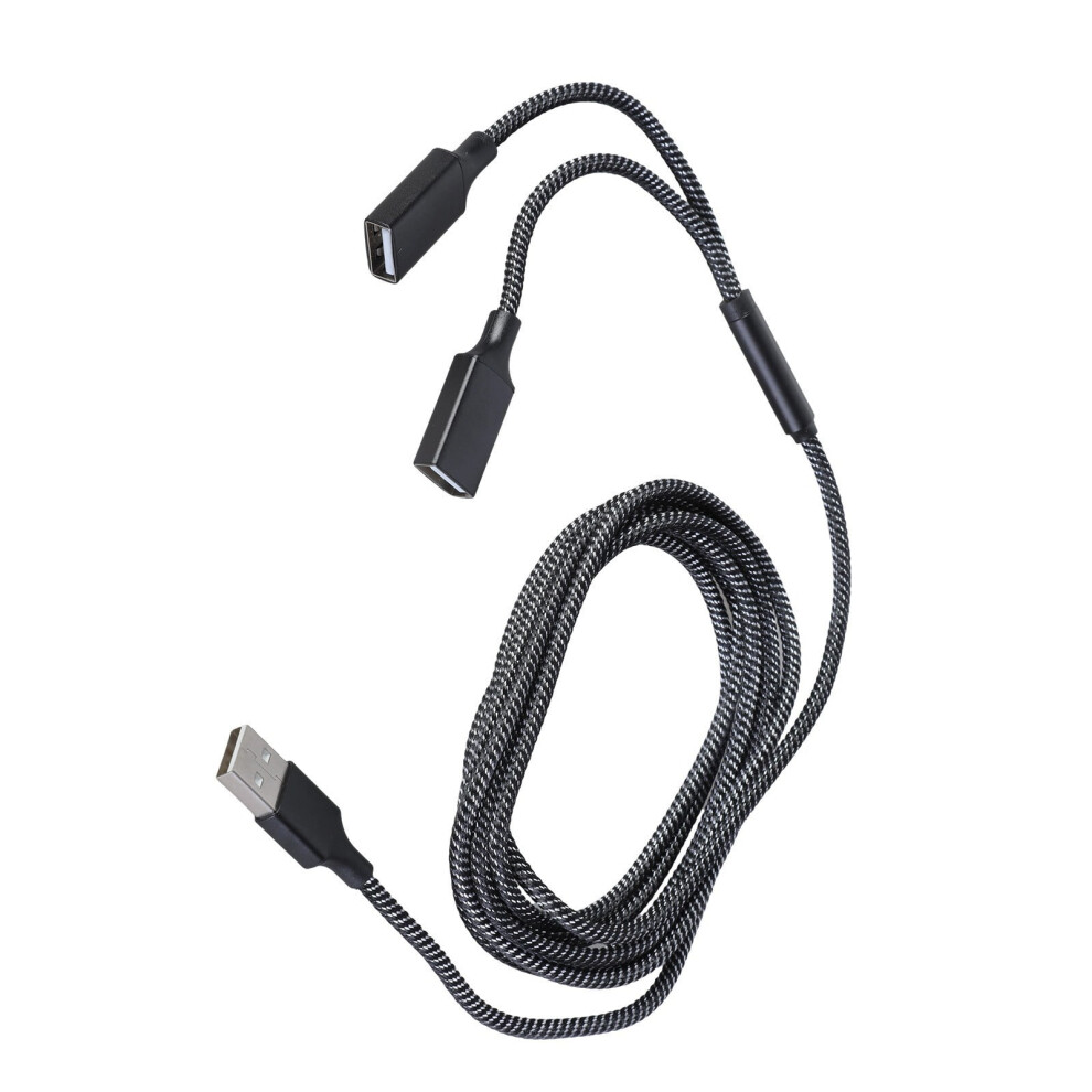 Double Usb Female Extension Cord Adapter 1 In 2Out For Charging And Data Transfer For Pc Keyboards And More 9340959225231