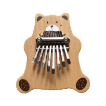 Bear Kalimba 8-Key Thumb Piano Acacia Wood