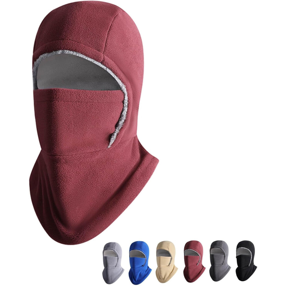 Winter Warmth 2-In-1 Hat Face Mask, Unisex Windproof Ski Mask Hood, Thickened Warm Neck Warmer With Ear Protection 9327961695849